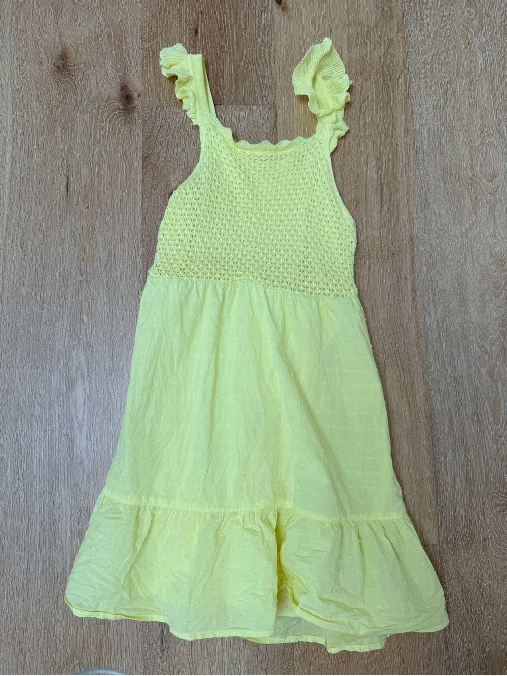 Cat & Jack Lemon Yellow Ruffle Strap Sundress